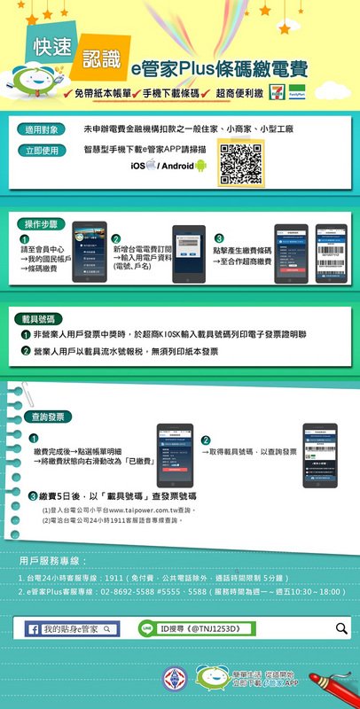 【台灣】台電新APP　可直接刷條碼到超商繳電費