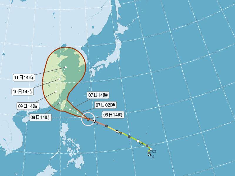 【台灣】颱風尼伯特撲台 下午2時30分發布海警