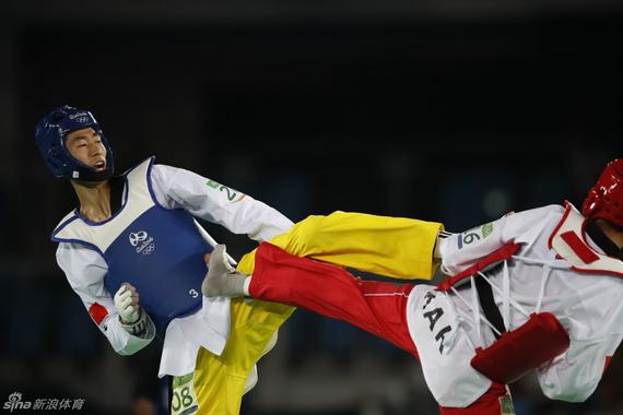 中國趙帥第一次奪得奧運會男子跆拳道金牌