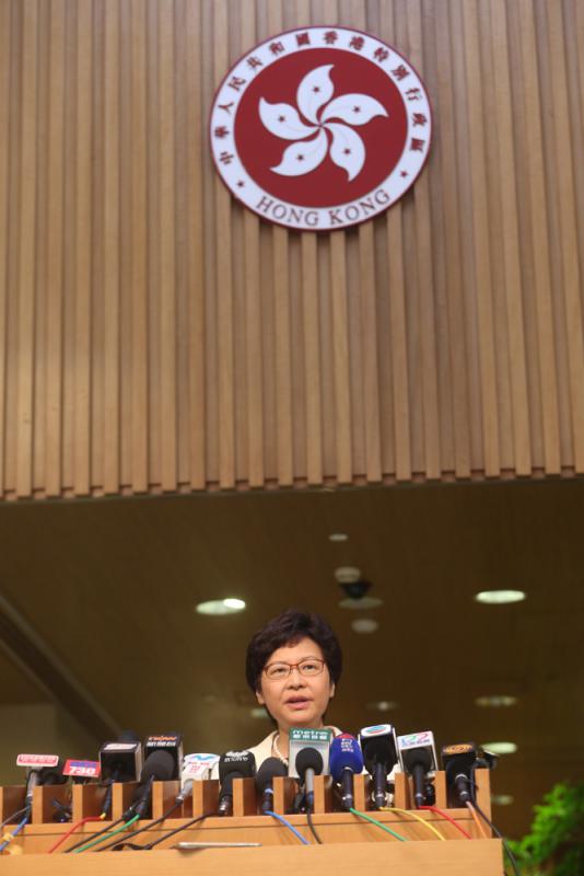 林鄭月娥表示習近平的講話對政府施政有利